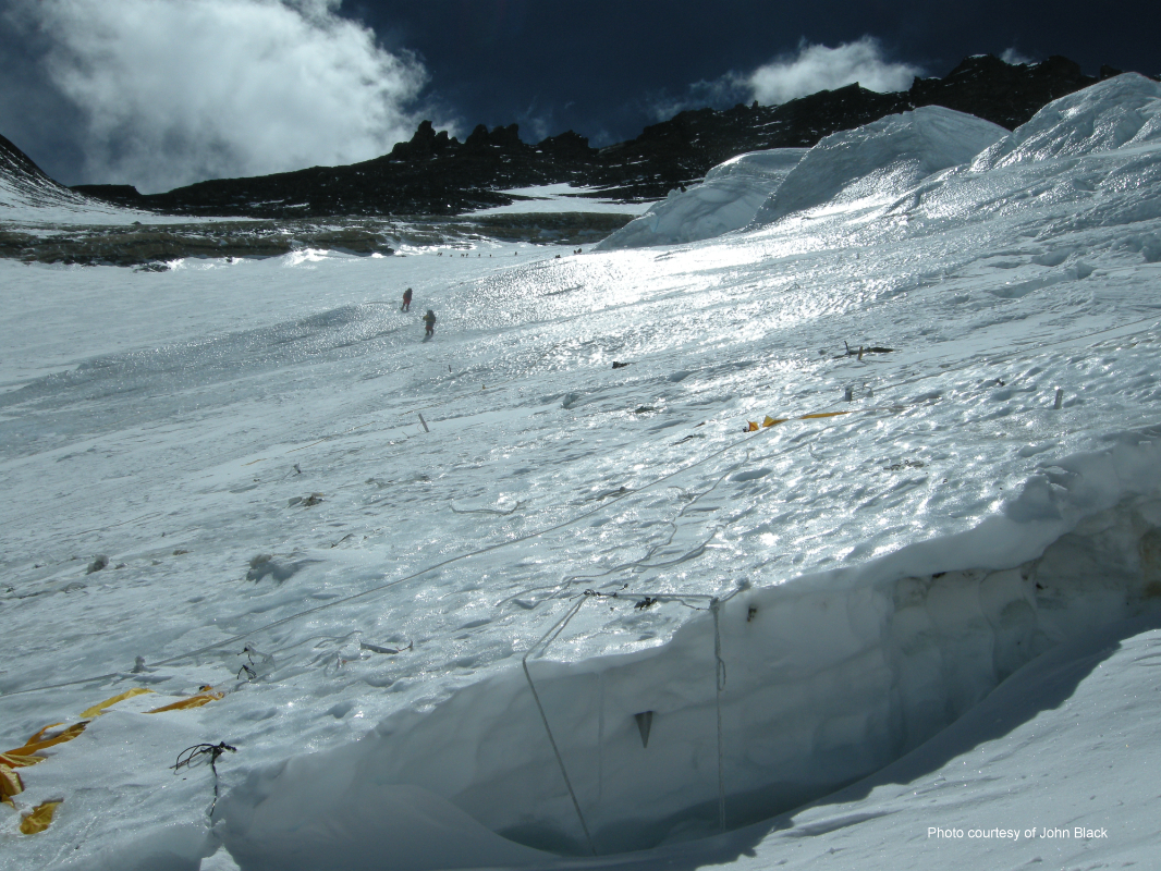 Lhotse face and yellow band above Camp 3